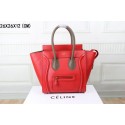 Knockoff 2015 Celine top quality litchi grain with plain weave 3308-1 red&khaki HV02016yN38