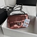 Knockoff AAAAA Chanel Original flap bag Sequins&sheepskin AS1448 Burgundy HV00323Jc39