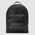 Knockoff AAAAA Gucci Print leather backpack 547834 black HV04703Jc39