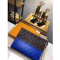 Knockoff AAAAA Louis Vuitton Monogram Canvas Clutch Bag Split N63039 blue HV02513Jc39