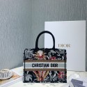 Knockoff AAAAA SMALL DIOR BOOK TOTE Embroidered M1296-6 HV06528Jc39