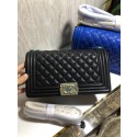 Knockoff Chanel Boy Flap Original Caviar Leather Shoulder Black Bag A67086 Silver HV06924Lg61