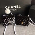 Knockoff Chanel Classic Flap Bag original Patent Leather 1115 black HV04428tp21