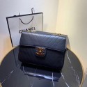 Knockoff Chanel flap bag leather & Gold-Tone Metal 57276 Royal Blue HV04049Bt18