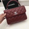 Knockoff Chanel Flap Tote Bag Original Lambskin Leather 2371 wine HV07736iV87