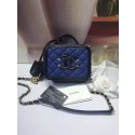 Knockoff Chanel mini Vanity Case Original A93342 blue HV05509Bt18