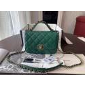Knockoff Chanel Shoulder Bag Original Leather Green 63593 Gold HV04065NL80