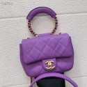 Knockoff Chanel small flap bag Lambskin & Gold Metal AS1357 purple HV02909Lg61