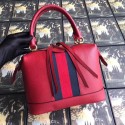 Knockoff Gucci GG Calf leather top quality tote bag 523433 red HV08030Ez66
