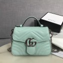 Knockoff Gucci GG Marmont mini top handle bag 547260 light blue HV01188tp21