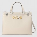 Knockoff Gucci Zumi grainy leather medium top handle bag 564714 white HV05578vf92
