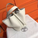 Knockoff Hermes Picotin Lock PM Bags Original Leather H8688 white HV11342JF45