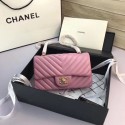 Knockoff High Quality Chanel Flap Original Lambskin Leather Shoulder Bag CF 1116V pink gold chain HV05626Lg12
