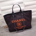 Knockoff High Quality Chanel Medium Canvas Tote Shopping Bag 8046 brown HV05261Lg12
