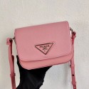 Knockoff Prada Saffiano leather mini shoulder bag 2BD249 pink HV01460Ez66