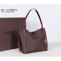 Louis Vuitton Damier Ebene CAISSA Hobo Bag 41555 Red HV01744TV86