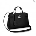 Louis Vuitton original Epi Leather Montaigne Tote Bag MM 54810 black HV06266Lo54