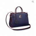 Louis Vuitton original Epi Leather Montaigne Tote Bag MM 54810 dark blue HV03493UW57