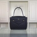 Louis Vuitton original leather embossing tote bag 50438 black HV03002lq41