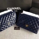 Luxury Chanel Classic Flap Bag original Patent Leather 1113 dark blue HV10463Lv15