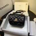 Luxury Chanel flap bag Grained Calfskin & Gold-Tone Metal AS1155 black HV06760UV86