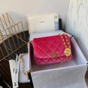 Luxury Chanel flap bag velvet & Gold-Tone Metal AS2222 Coral HV01090Px24