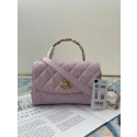 Luxury Chanel mini flap bag with top handle AS2477 purple HV07125UV86