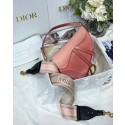 Luxury DIOR SADDLE BAG Gradient Calfskin M0446C Pink &Shoulder strap HV07855UV86