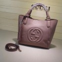 Luxury Gucci Leather Shoulder Bag 336751 pink HV04375Px24