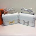 Luxury Hermes Constance Bag Croco Leather H6811 white HV10098Lv15