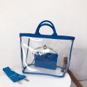 Luxury Prada Fabric and Plexiglas handbag 1BG164 blue HV01338Lv15