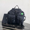 Luxury Prada Re-Nylon backpack 1BZ811 black&green HV01865Px24