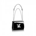 Luxury Replica louis vuitton TWIST Original leather Shoulder Bag 50273 black HV00469vv50