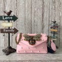 New 2017 Gucci NOW Queen Margaret quilted leather Shoulder Bag 453778 pink HV01351Uf80