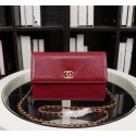 New Cheap Chanel A32258 red Grain Leather Flap Bag gold HV00550Gp37