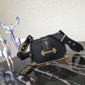 Prada Cahier Leather Shoulder Bag 1BD045-1 Black HV09515VF54