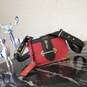 Prada Cahier Leather Shoulder Bag 1BD045-1 red HV04044sf78