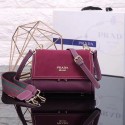 Prada Cahier Leather Shoulder Bag 7397 rose HV07362Rk60