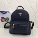 Prada Calf leather backpack 2819 dark blue HV03368fj51