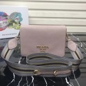 Prada calf leather shoulder bag 1BD102 Light pink HV09952pk20