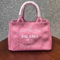 Prada Fabric Printed Tote 1BG439 pink HV06191Ym74