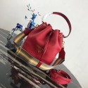 Prada Leather bucket bag 1BE018 red HV01051UF26