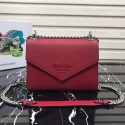 Prada Monochrome Saffiano leather bag 1BD127 red HV07438DI37