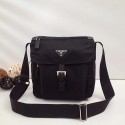 Prada Nylon and leather shoulder bag BT8994 black HV06322Ri95