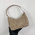 Prada Nylon and Saffiano leather mini bag 1NE204 Apricot HV00533LG44