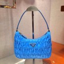 Prada Nylon and Saffiano leather mini bag 1NE204 blue HV07798Rc99
