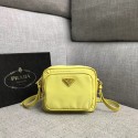 Prada Nylon Shoulder Bag 82022 yellow HV07653nQ90