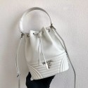 Prada Original Calfskin Leather Bucket Bag 1BH038 White HV08338HB29