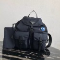 Prada Re-Nylon backpack 1BZ811 black&blue HV01084Mn81