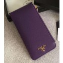 Prada Saffiano Leather Business Card Holder BR1751 Purple HV04611uk46